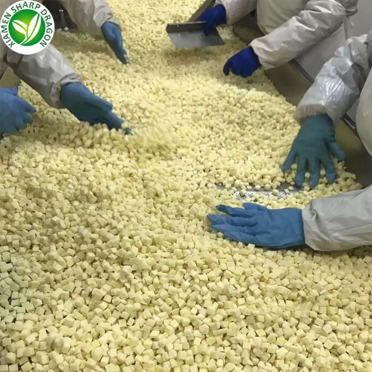 Potato block processing production line